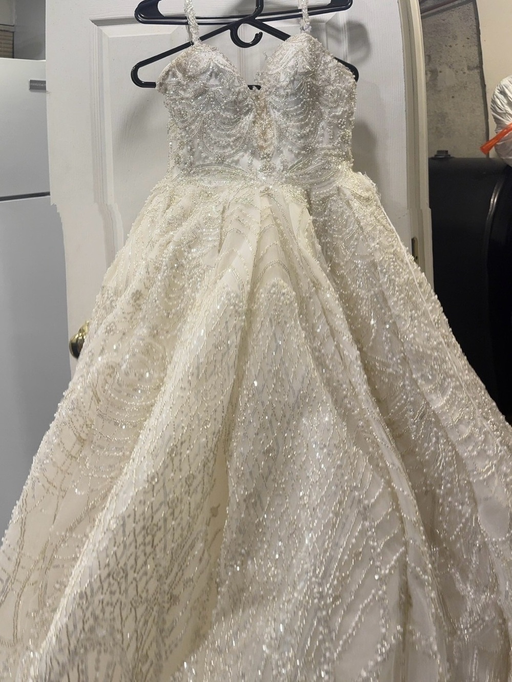 Beaded Ivory Ball Gown Dress for Girls